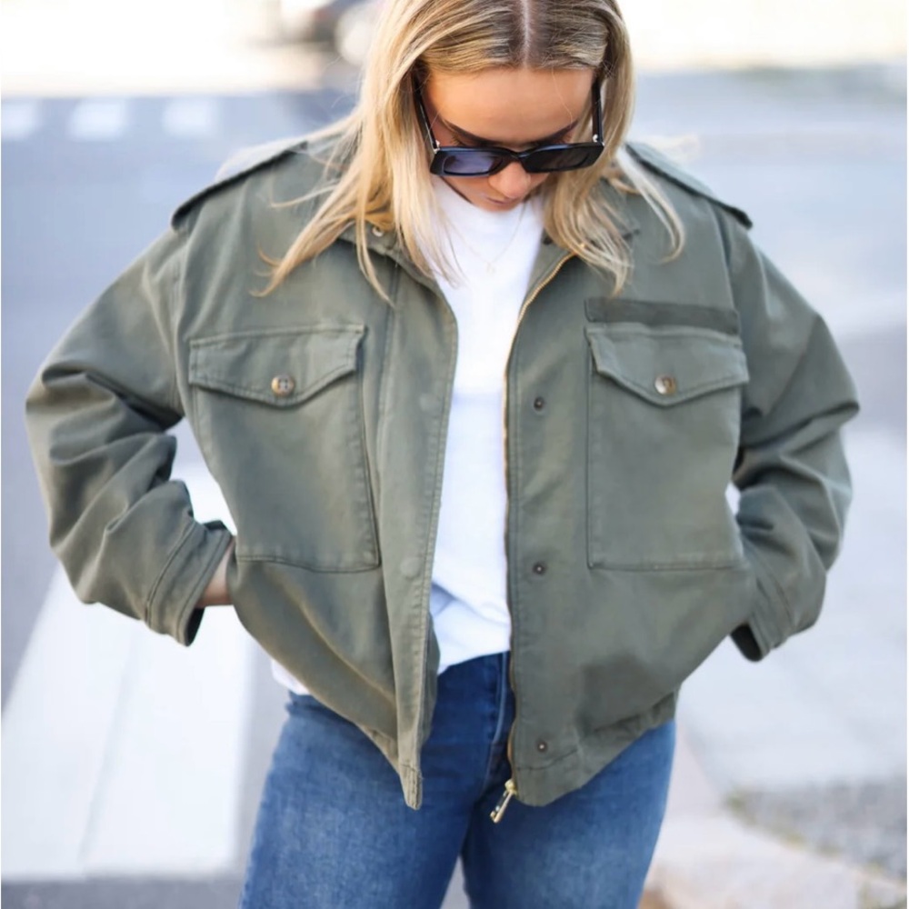 Anine Bing Audrey Jacket in Army Green